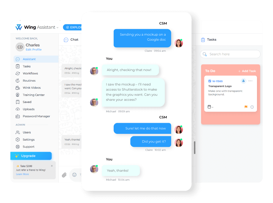 Wing app